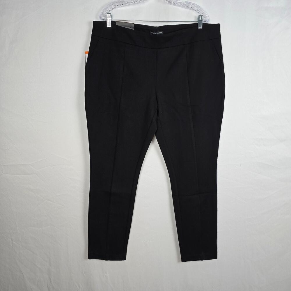 Hilary Radley Slim Leg Pants Slacks Women's XXL Black Pull On NWT